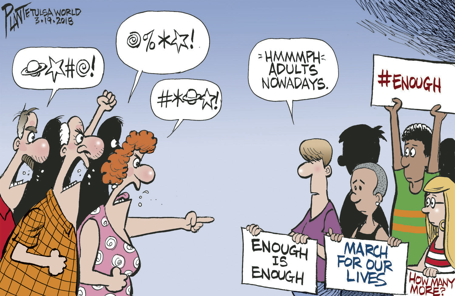 Bruce Plante Cartoon: #adults nowadays
